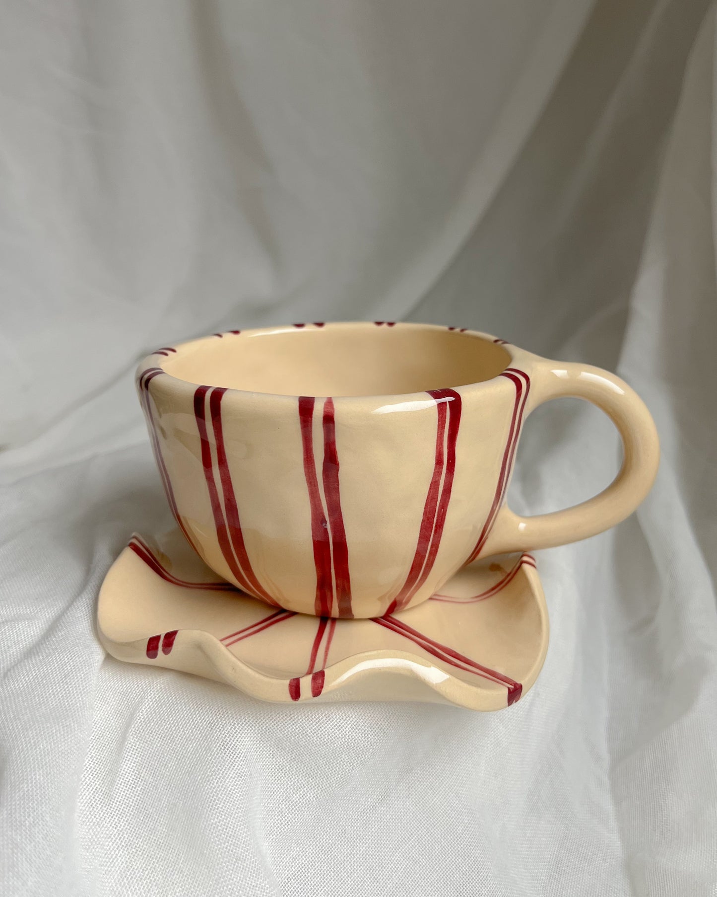 Stripes Burgundy Cup M