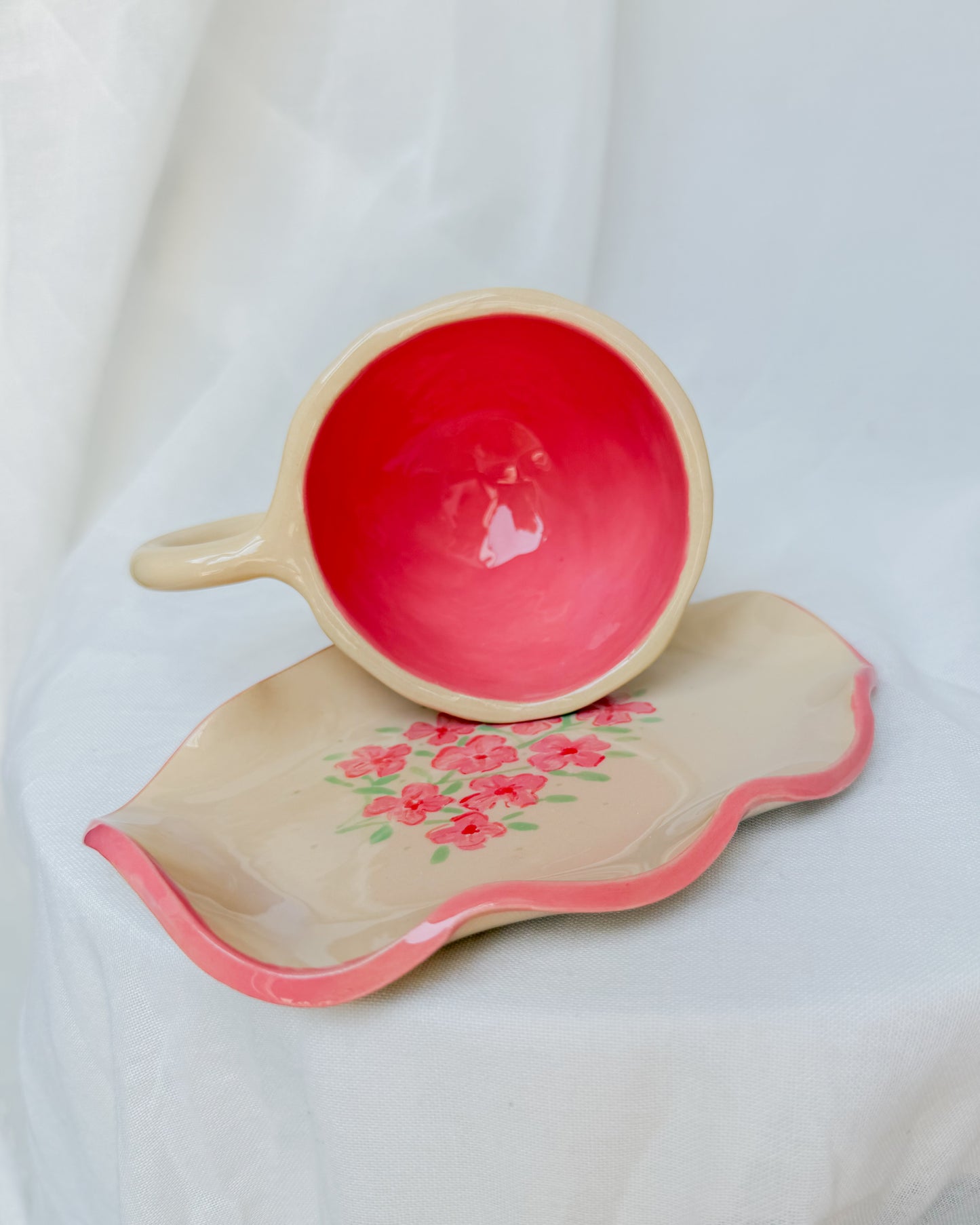 Pink Flowers Cup M