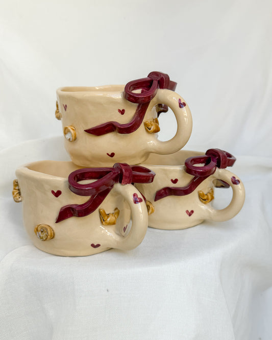 Croissant & Cinnamon Burgund Mug M