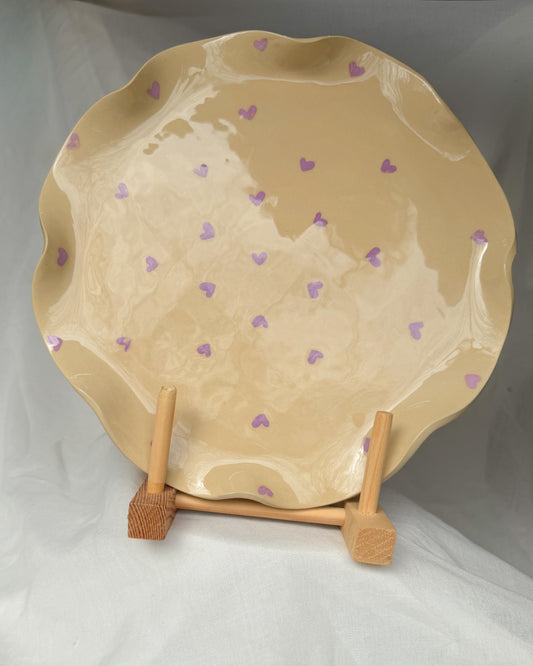 Heart Purple Plate L