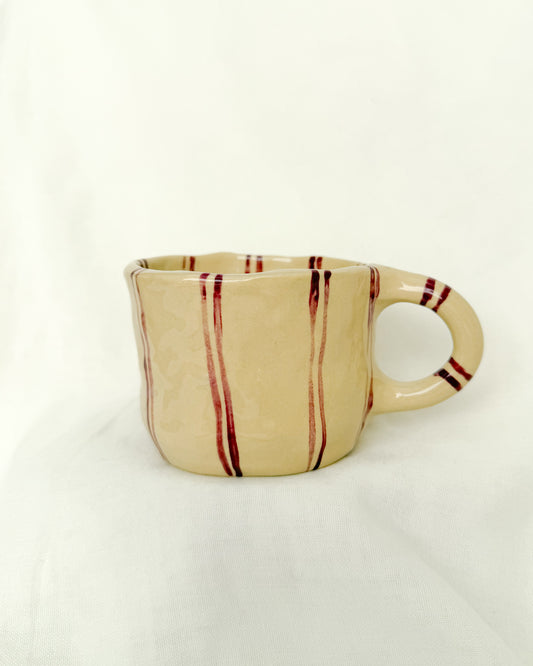 Burgundy Stripe Mug L