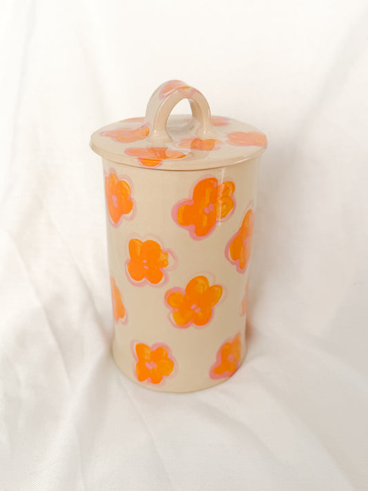 Flower Lidded Container