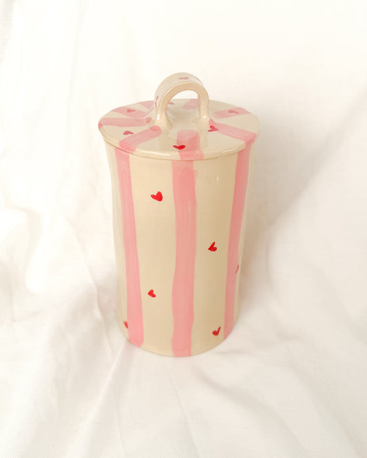 Pink Lidded Container