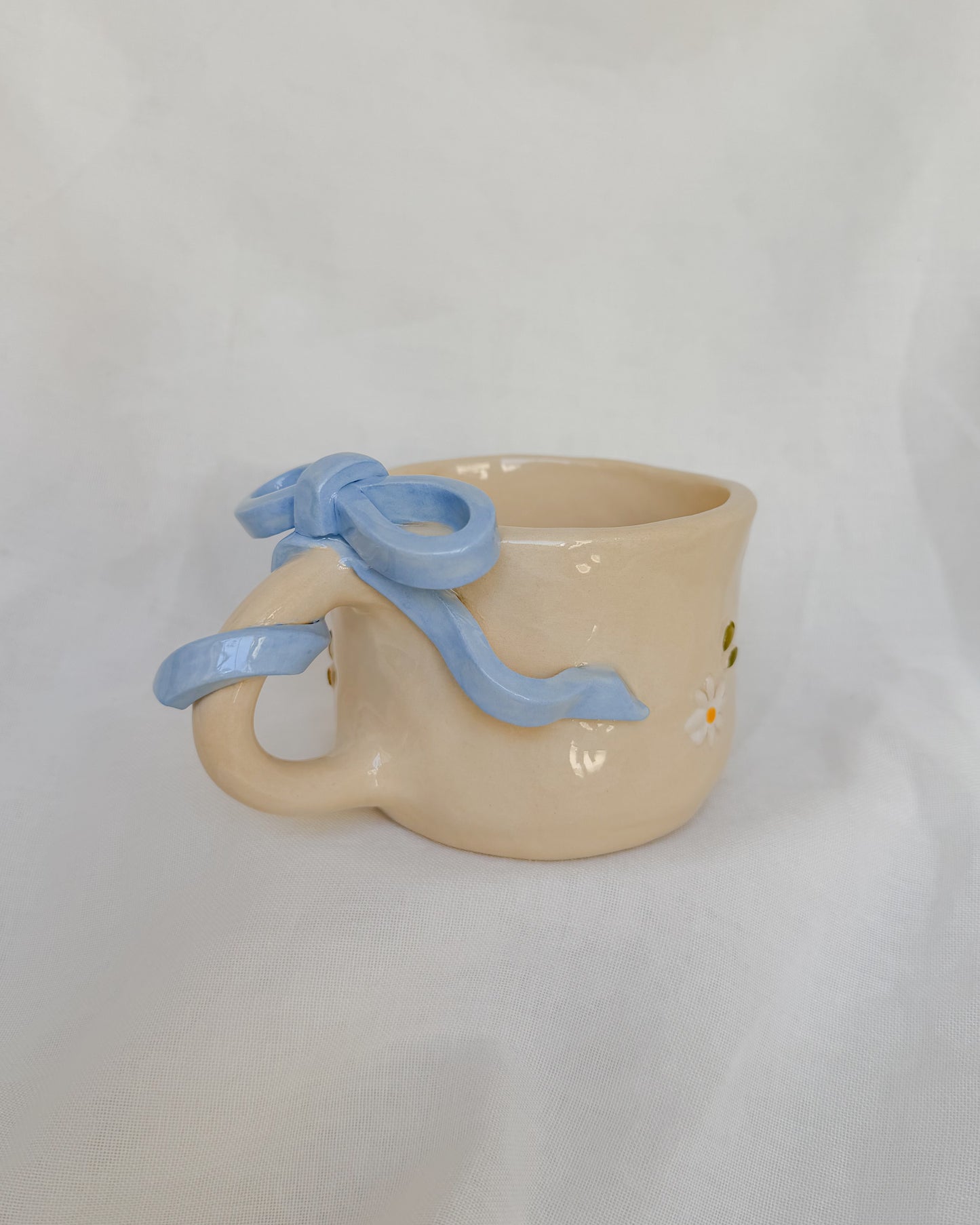 Daisy Ribbon Blue Mug L