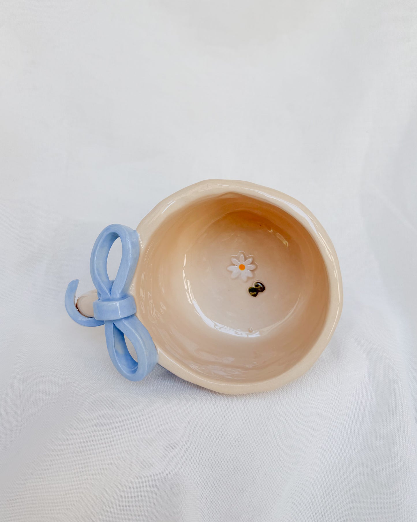 Daisy Ribbon Blue Mug L