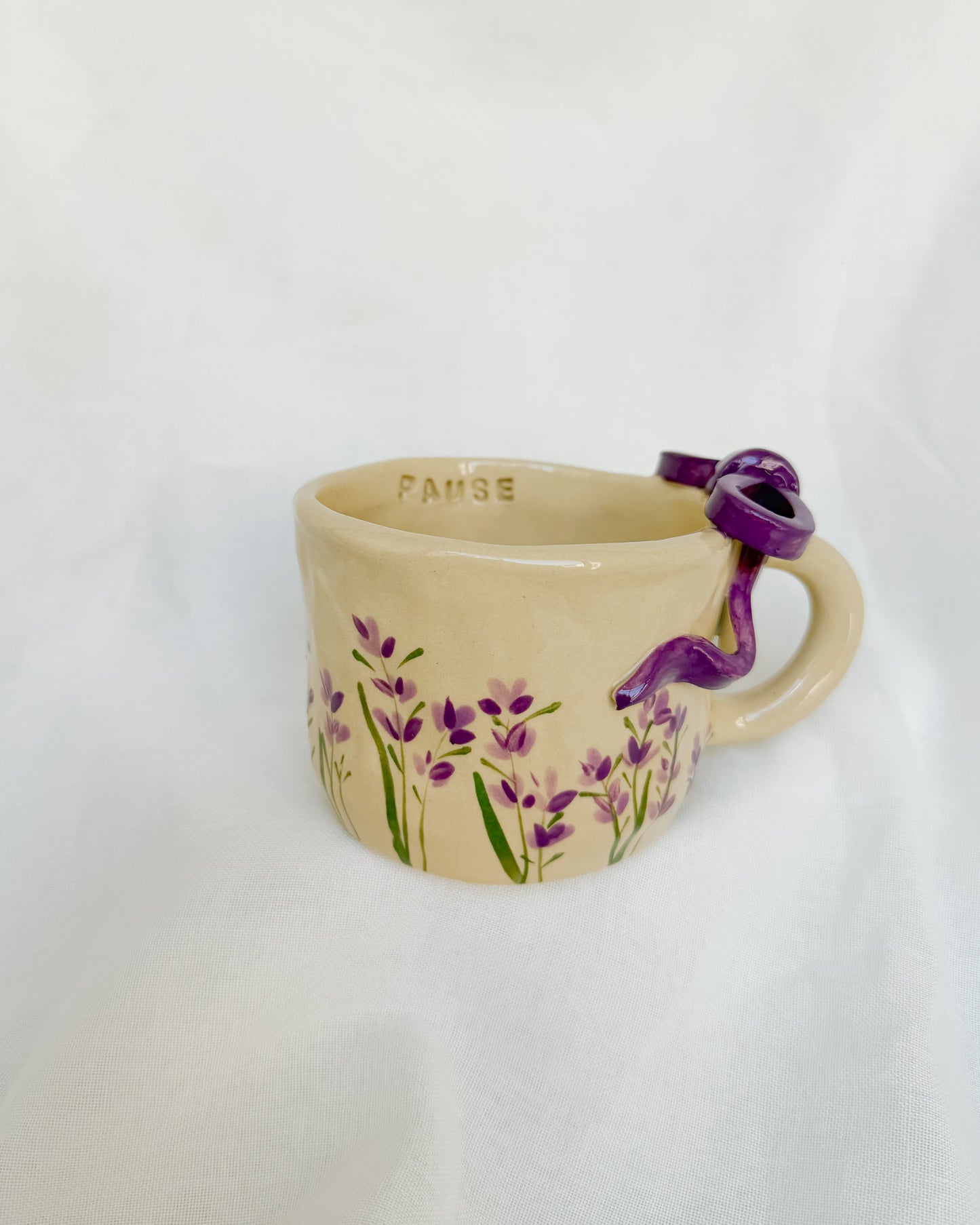 Lavender Ribbon Mug M