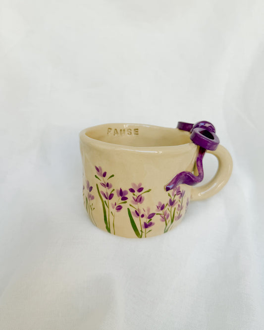 Lavender Ribbon Mug M