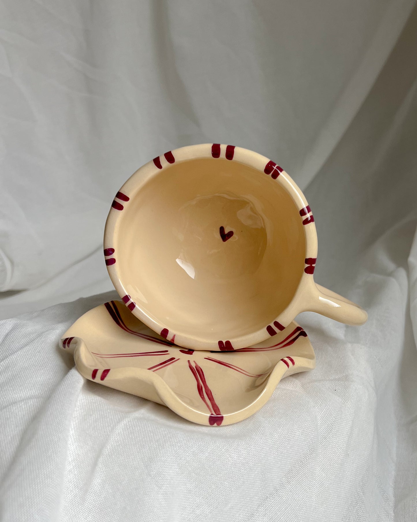 Stripes Burgundy Cup M