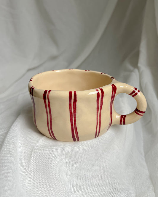 Burgundy Stripe Mug M