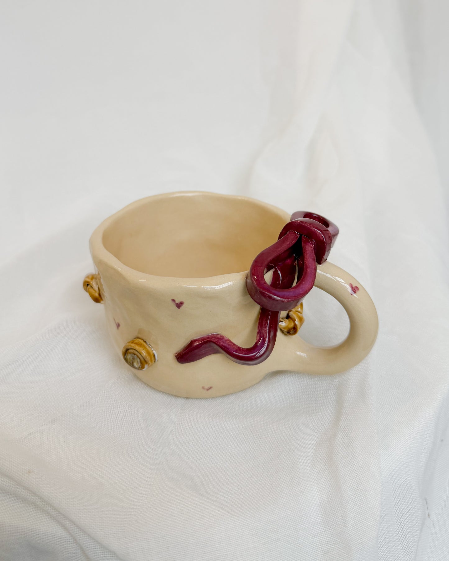Croissant & Cinnamon Burgund Mug M