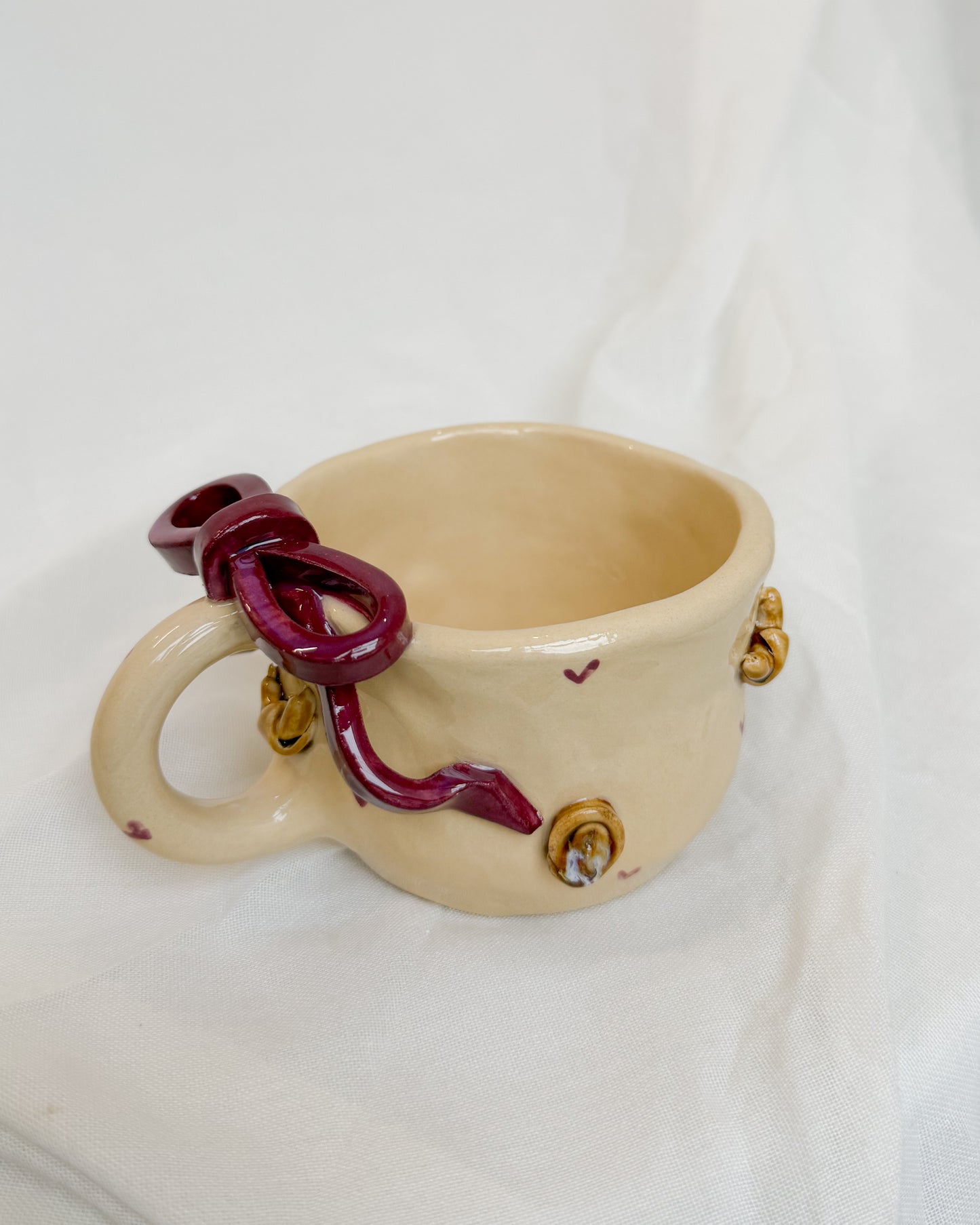 Croissant & Cinnamon Burgund Mug M
