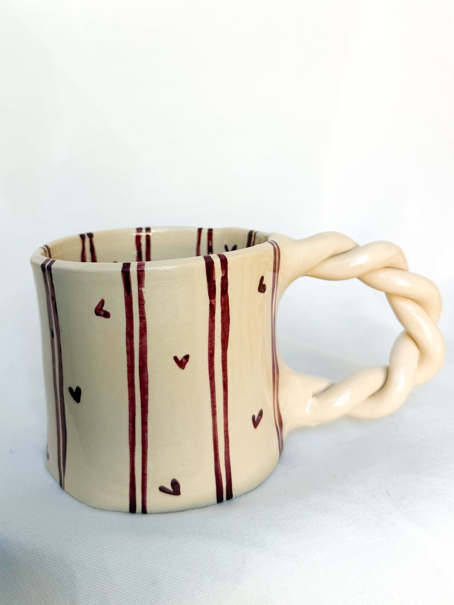 Striped Burgundy Mug XL