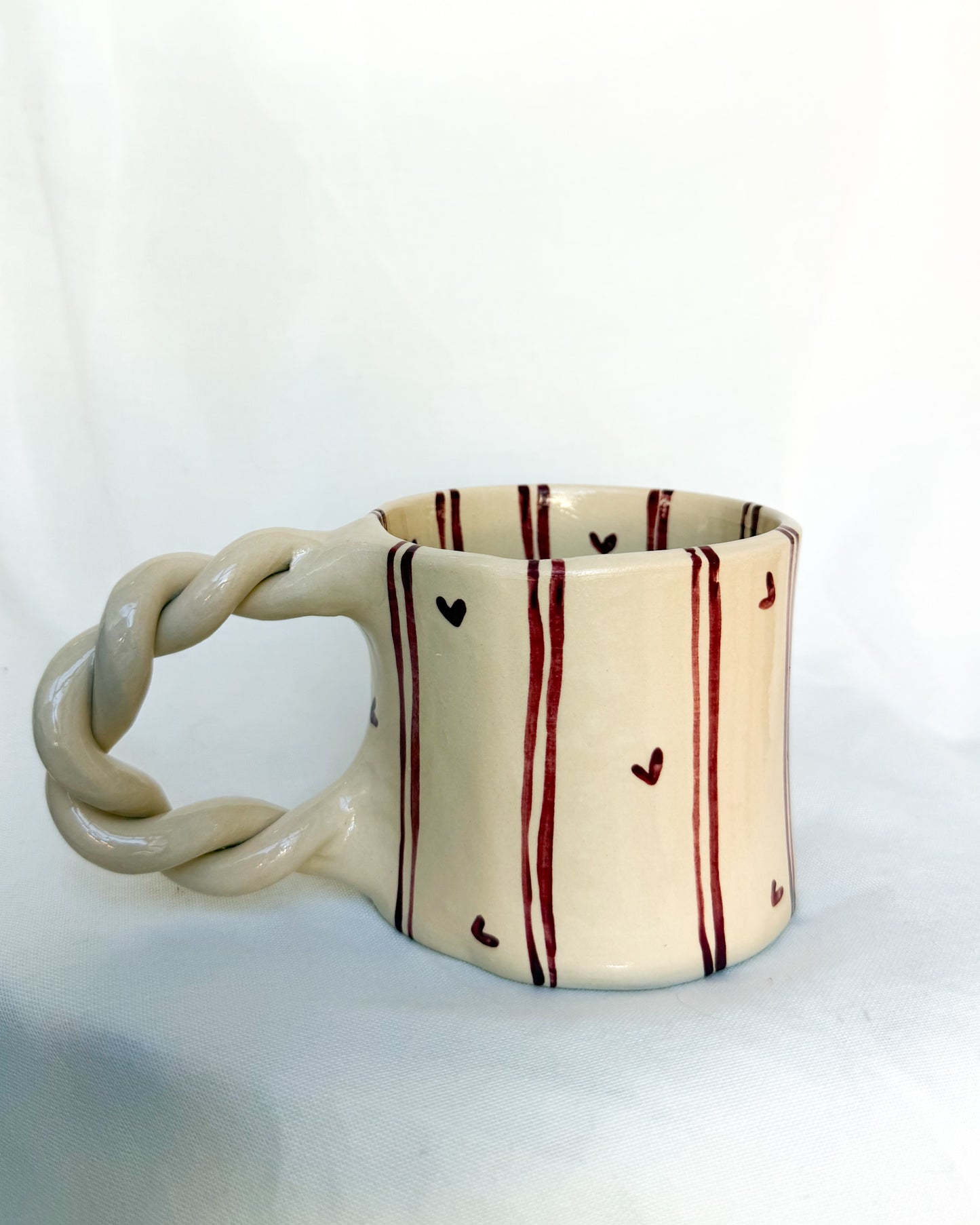 Striped Burgundy Mug XL