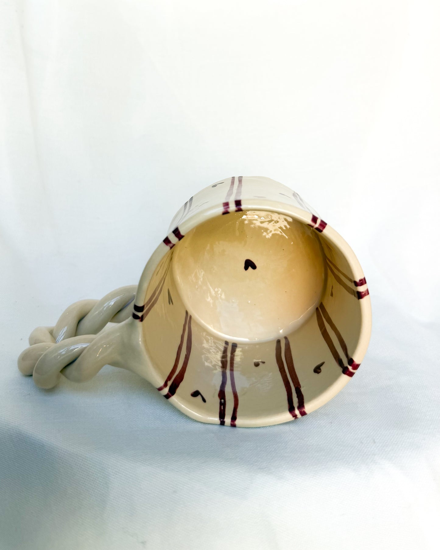 Striped Burgundy Mug XL
