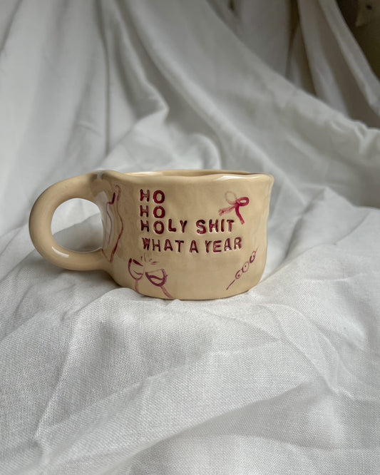 Ho Ho Holy Shit What a Year Mug M